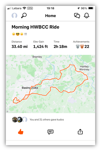 morning ride map